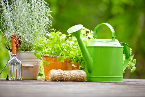 Luxurious lawn and flower beds in Uxbridge yard