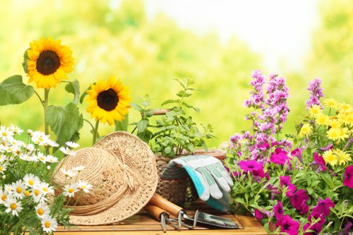 Serene Uxbridge garden with vibrant flowers