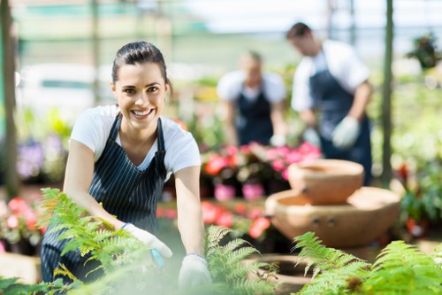 Training session for gardening staff on recognizing exploitation signs